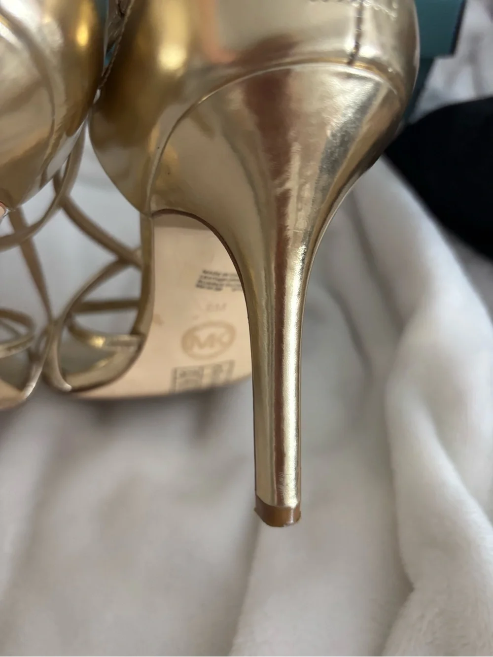 Michael Kors Metallic Gold Strappy High-Heel Sandals